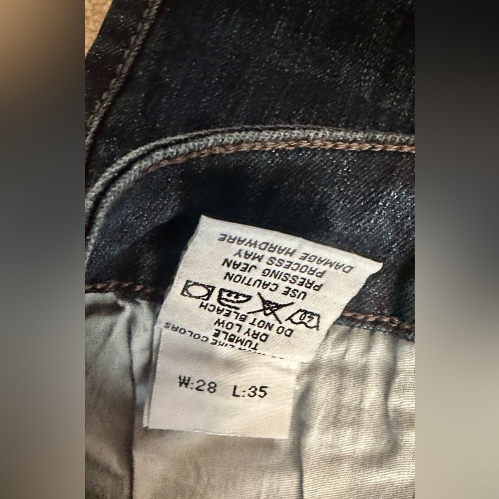 Cowgirl Tuff Wild & Wooly Relaxed Fit Dark Blue Jeans, Bootcut NWOT - Picture 5 of 11